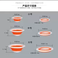 折叠便携饵料盆防摔钓鱼开饵拌料鱼饵盆拌饵量杯三件套渔具用品 中号(颜色随机)