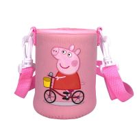 康迪克杯套小靓仔儿童吸管杯杯子套象印450水壶保护套通用杯袋子 粉色佩奇