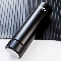 七欣源智能显温304不锈钢大容量保温杯男女学生便携商务泡茶杯子 (特价)黑色 单杯