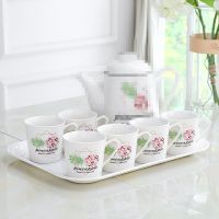 陶瓷茶杯套装家用杯具客厅北欧式茶具茶壶杯子水杯整套杯简约水具 菠萝蜜A款 六个杯