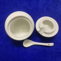 调味罐瓷盐罐子大号猪油罐带盖勺辣椒油罐子耐高温家用陶瓷大容量 普通款约250克盐 黑线白色+送勺