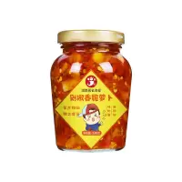 [军杰剁椒香脆萝卜干]湖南特产农家香辣萝卜脆下饭菜开胃萝卜干 剁椒萝卜条180g*1瓶(玻璃瓶)
