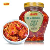 湖南特产味鲜原288g朝天椒腐乳猛辣老坛茶油剁辣椒下饭菜霉豆腐乳 朝天椒腐乳*1瓶