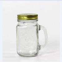 创意渐变彩色玻璃梅森杯公鸡杯带盖夏日凉茶果汁吸管玻璃水杯 透明 玻璃