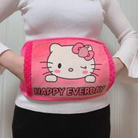 热水袋充电暖宫护腰带暖肚子可爱防爆卡通毛绒暖手宝电暖宝暖宝宝 印花凯蒂猫腰带[防爆电热水袋]