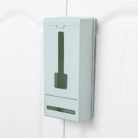 塑料垃圾袋收纳盒厨房神器壁挂式塑料袋的盒子长方形整理盒储物盒 升级款蓝色