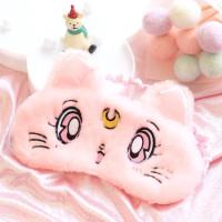 美少女战士眼罩 冰袋午睡眼罩 毛绒猫咪可爱软妹少女心眼罩 粉色