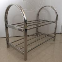 鞋架不锈钢多层简易鞋架子收纳鞋柜子组装宿舍寝室家用经济型鞋架 两层(长40宽24高33)