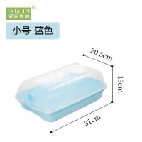 鞋盒收纳盒家用鞋子收纳神器塑料透明男女宿舍鞋柜整理加厚防潮 蓝色[买2送1]发3个 女款[31*21.5*13]小号