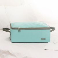 折叠式衣服收纳箱布艺箱子家用装衣服的整理箱储物盒大号收纳盒子 天空蓝 棉被袋子[放5斤被子]