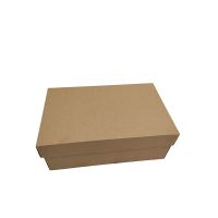 彩色天地盖鞋盒宿舍收纳鞋柜打包天地盖用于家居摆放320*200*120 牛皮色10个 320*200*120MM