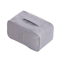 旅行收纳包行李箱便携式内衣收纳袋文胸袜子整理包分装大容量防水 双层优雅灰