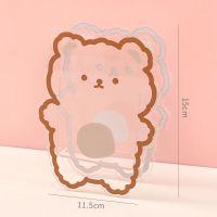 ins卡通透明简约亚克力学生笔筒桌面收纳盒插花桶筒小花瓶摆件 透明亚克力笔筒-小熊 单个装