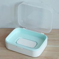 大号香皂盒肥皂盒带盖沥水皂盒免打孔家用台式肥皂沥水盒大肥皂盒 蓝色