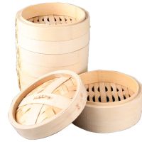 家用蒸笼竹蒸笼小笼包加深竹制蒸笼竹笼屉包子蒸笼手工蒸屉蒸格 全竹蒸笼直径18cm