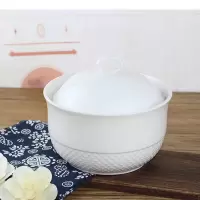 陶瓷大号耐高温猪油罐油壶调味罐佐料罐储物罐辣椒油罐调 7寸纯白 盖无孔