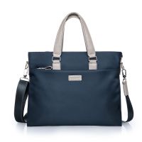 保罗男包牛津布横款男士手提包单肩斜挎包商务休闲公文包电脑背包 8819-4蓝色单品