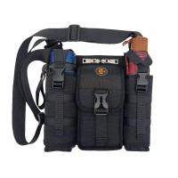 单肩斜挎包新款户外背包出行休闲雨伞包旅行水壶包旅游时尚挎包 黑色