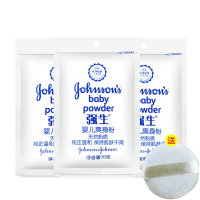 强生婴儿爽身粉袋装送粉扑成人吸汗去异味女士清香痱子粉去头油 3袋