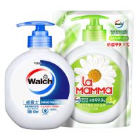 威露士健康抑菌洗手液青柠盈润525ml 消毒杀菌滋润护手补充装袋装 丝蛋白525ml+青柠525ml袋