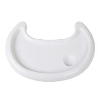 笑巴喜好孩子儿童餐椅宝宝餐椅BB椅配件白色塑料餐盘托盘吃饭盘子 圆形大餐盘