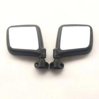 电动三轮车后视镜全封闭载客四轮车高清反光镜大视野倒车镜通用 白巧虎反光镜一对[送螺母]