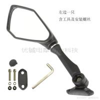 骑士车反光镜川崎小忍者后视镜双R倒车镜宝雕小忍者250/350倒车镜 L左边单只+螺丝+送扳手