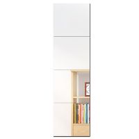 镜子贴墙组合全身镜试衣镜拼接宿舍镜子衣柜粘贴无框镜玻璃穿衣镜 直角22*22一片+贴胶