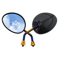 酷奇S5小龟王小牛劲战踏板车反光镜摩托车改装仿碳纤彩钛后视镜 八厘正正牙