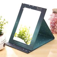 专业美容美发镜子 化妆后镜后视镜后背镜 发廊理发师带手柄圆镜 星空折叠镜