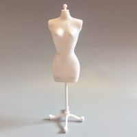 [2个装]芭比娃娃人形模特衣架模型裸娃1:6站立支架服装设计工具 [1个装]白色22厘米
