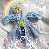 {一字肩}6分BJD娃娃衣服清新脱俗一字肩连衣裙六分bjd卡肉 17厘米娃娃拍(尺寸先询问客服