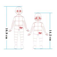 服装设计款式图模板尺时装画手绘效果图人体尺心野母型(童装款) 童装款式图模板