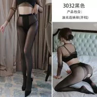 情趣开档丝袜性感连裤连身袜开裆诱惑情趣内衣袜油光透明3032