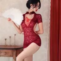 长夜漫漫情趣内衣女性感透视旗袍装激情套装睡衣制服诱惑女1803