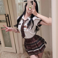 长夜漫漫情趣内衣性感cos制服诱惑jk短裙激情女纯洁学生装女2205