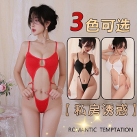 长夜漫漫情趣内衣连体衣三点连体比基尼泳装透明女系带内衣2031