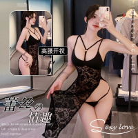 长夜漫漫情趣内衣性感网红蕾丝透明开叉睡裙夜店诱惑制服套装1833