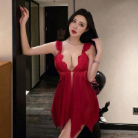 长夜漫漫情趣内衣性感网纱透视制服蕾丝诱惑睡衣含胸垫睡裙女2125