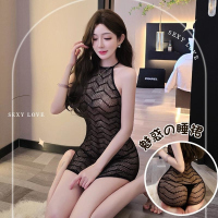 长夜漫漫情趣内衣提花网袜调情可撕丝袜透视网衣诱惑包臀短裙5354