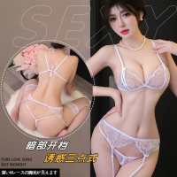长夜漫漫情趣内衣开裆性感蕾丝透明三点式成人制服诱惑qqny女2622