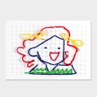 神笔马良穿线绘画板串绳拼图儿童早教益智幼儿园手工玩具手眼协调 (1板+2支笔+8条线)卡头袋