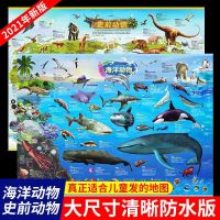 北斗磁力拼图拼板 经典版科普中国知识地图世界知识地图地理政区 [经典版] 史前动物+海洋动物地图