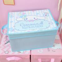 可爱少女心卡通桌面收纳箱书本文具化妆品可折叠大容量布艺整理盒 玉桂狗