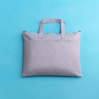 风琴包文件夹学生收纳a4手提文件资料册多层大容量帆布试卷收纳袋 杏仁饼紫色 手提高密度防水牛津收纳包