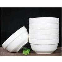 [6英寸/7英寸面碗]面碗家用饭碗汤碗景德镇陶瓷吃饭碗大碗瓷碗 纯白色 6英寸面碗直径15.5cm(2个装)