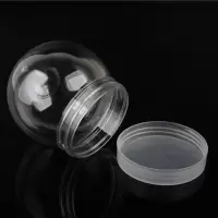 创意可爱海绵宝宝瓶55小圆球糖果瓶pet塑料瓶迷你透明密封包装瓶 140毫升圆球5个