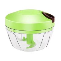 陈百万家用手动绞肉机饺子馅厨房手拉式搅拌打虾碎菜机碎肉切辣椒 400ml绿色[小号]