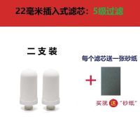 通用22MM水龙头净水器过滤器陶瓷滤芯厨房家用利仕乐曼斯菲德 22毫米5级过滤2个装