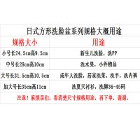 [买二送一]家用塑料大号洗脸盆子方形加厚洗菜盆洗衣盆洗脚盆子 随机混色 水晶小号加厚单个(送思高海绵)